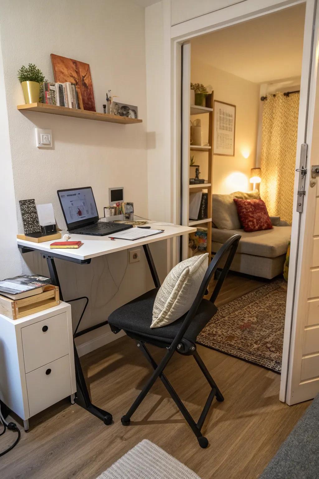 A compact workspace can be a valuable addition to small Airbnbs.