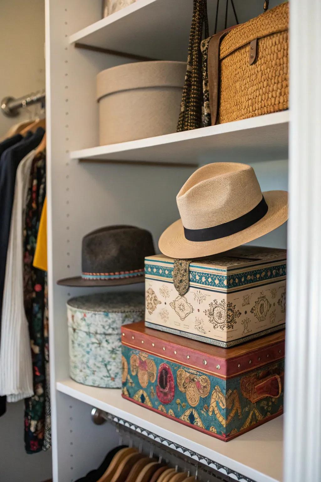 Corner shelves utilize often-overlooked space for storing specialty items.