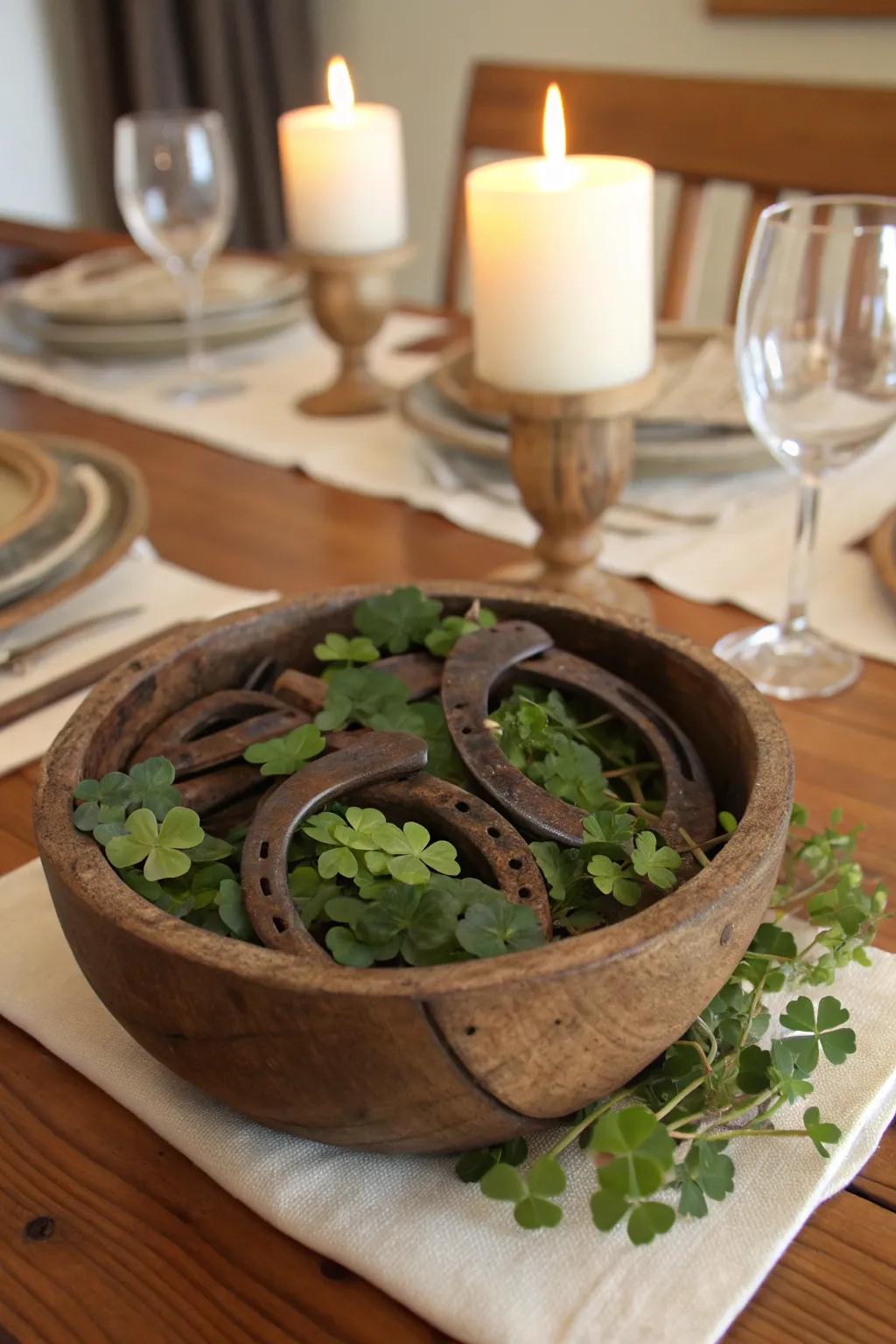 Highlight your dining surface with a fortune-infused central exhibit.