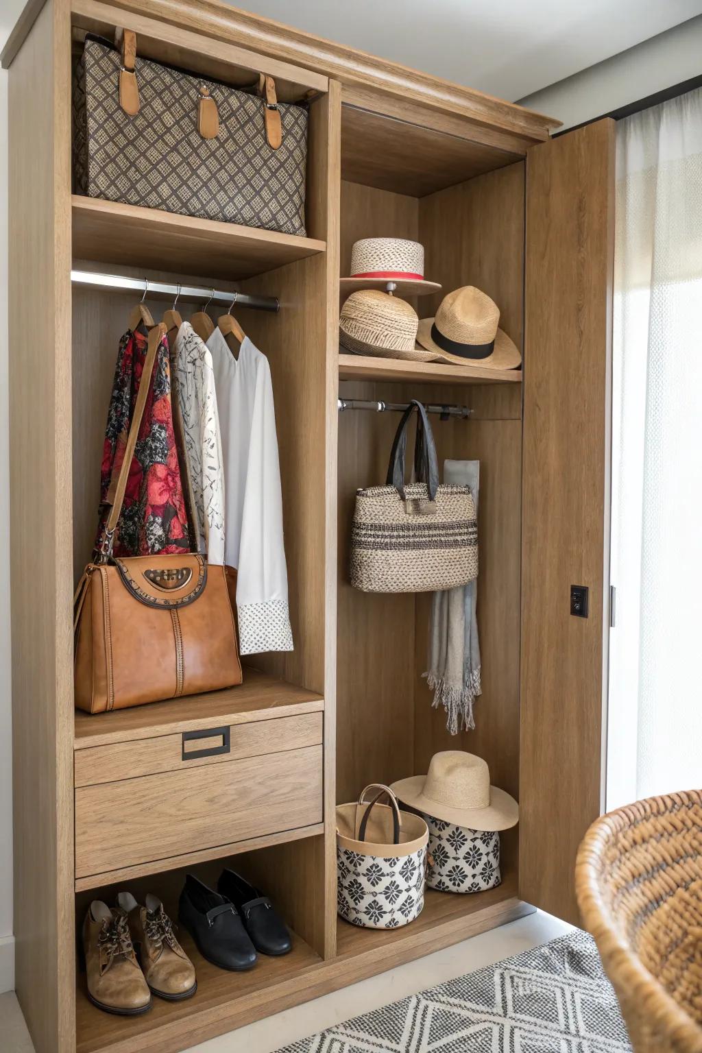 A dedicated display area showing off your favorite accessories.
