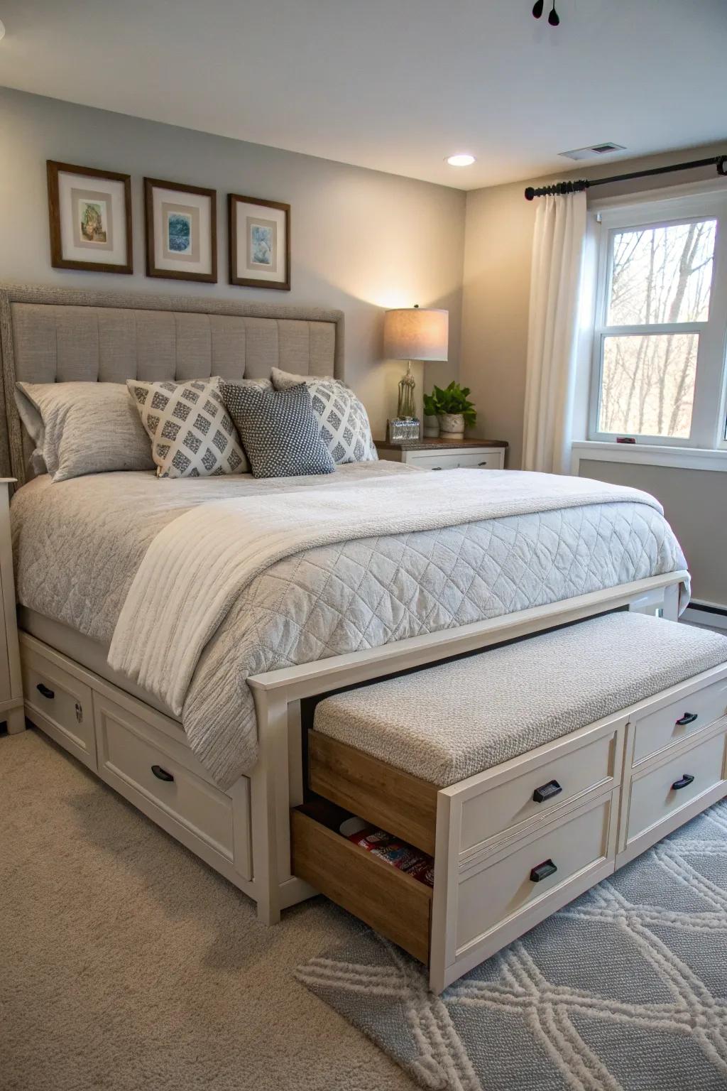 Optimize your space with multi-functional furniture that adds efficiency.