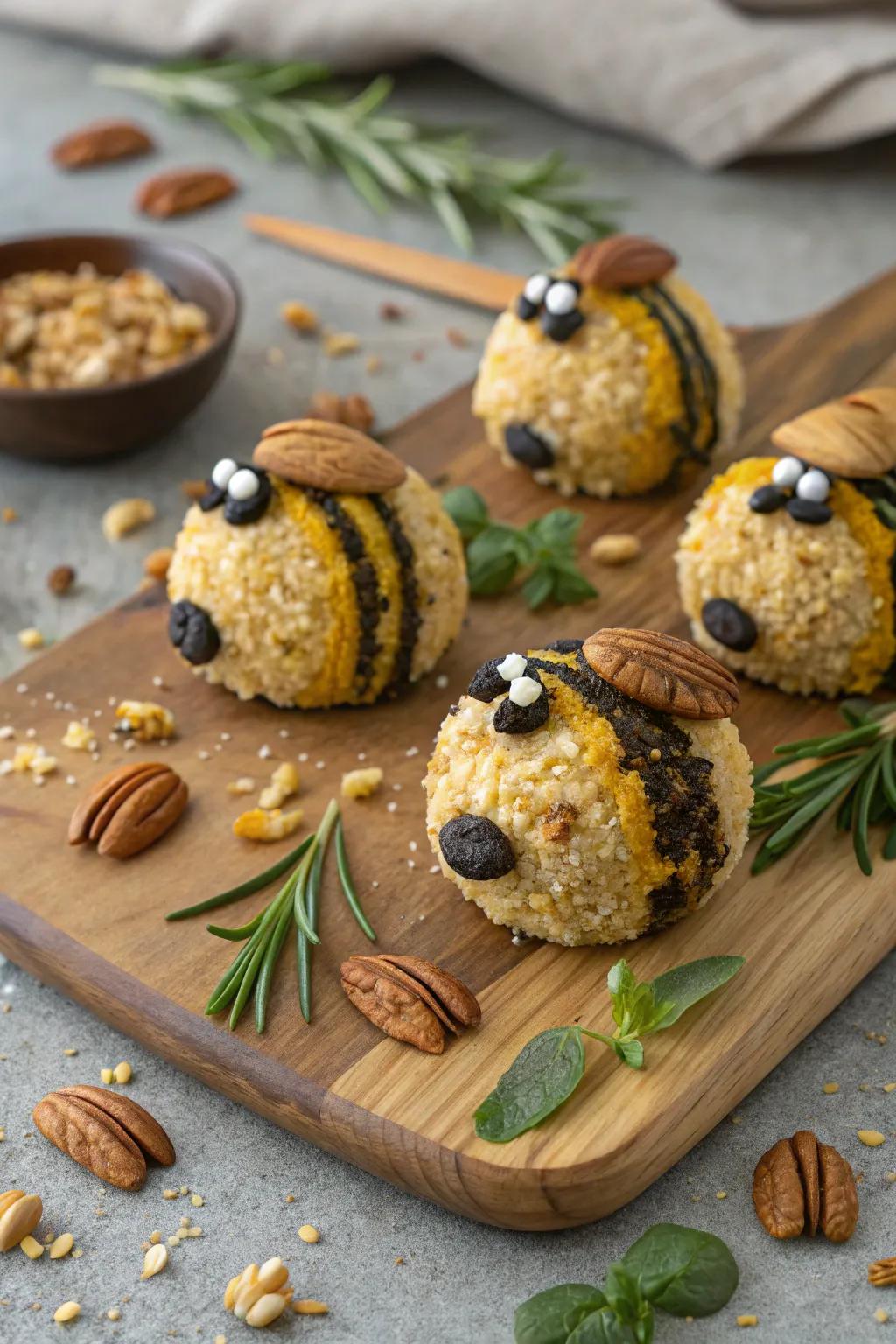 Bee-licious savory spheres for a savory treat.
