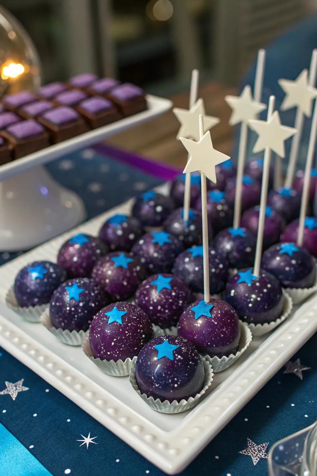 A galaxy-themed candy bar that takes you on a journey through the stars.