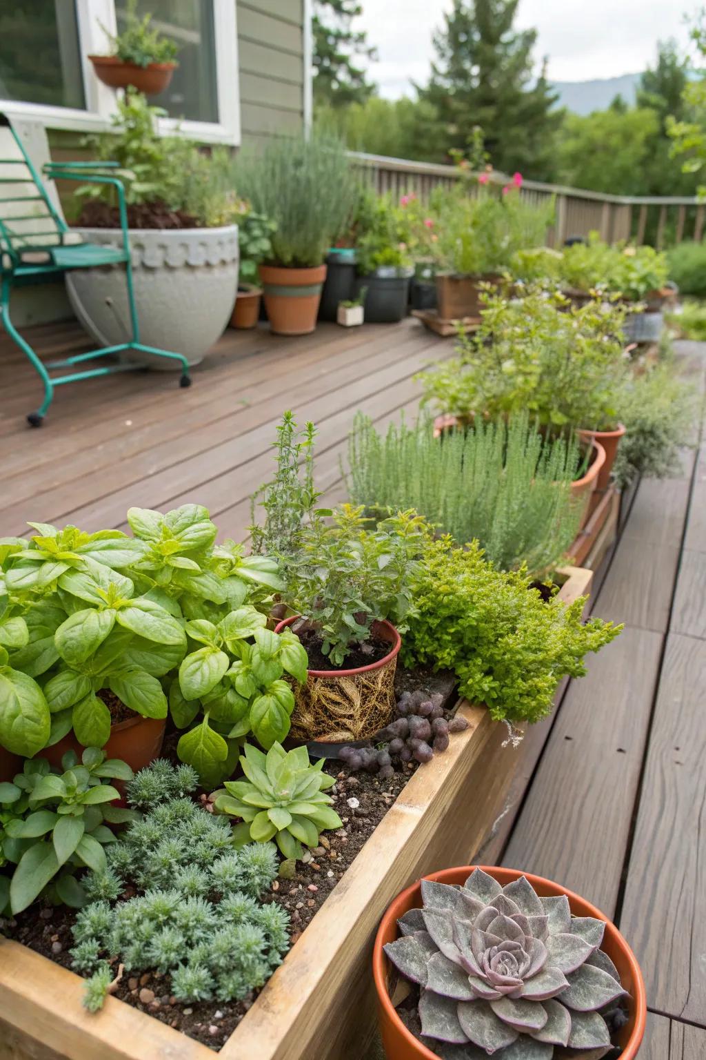 Enhance your garden with decorative plant pairings.