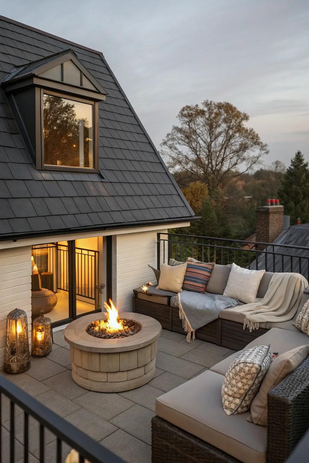 A fire pit transforms your space into a year-round sanctuary.
