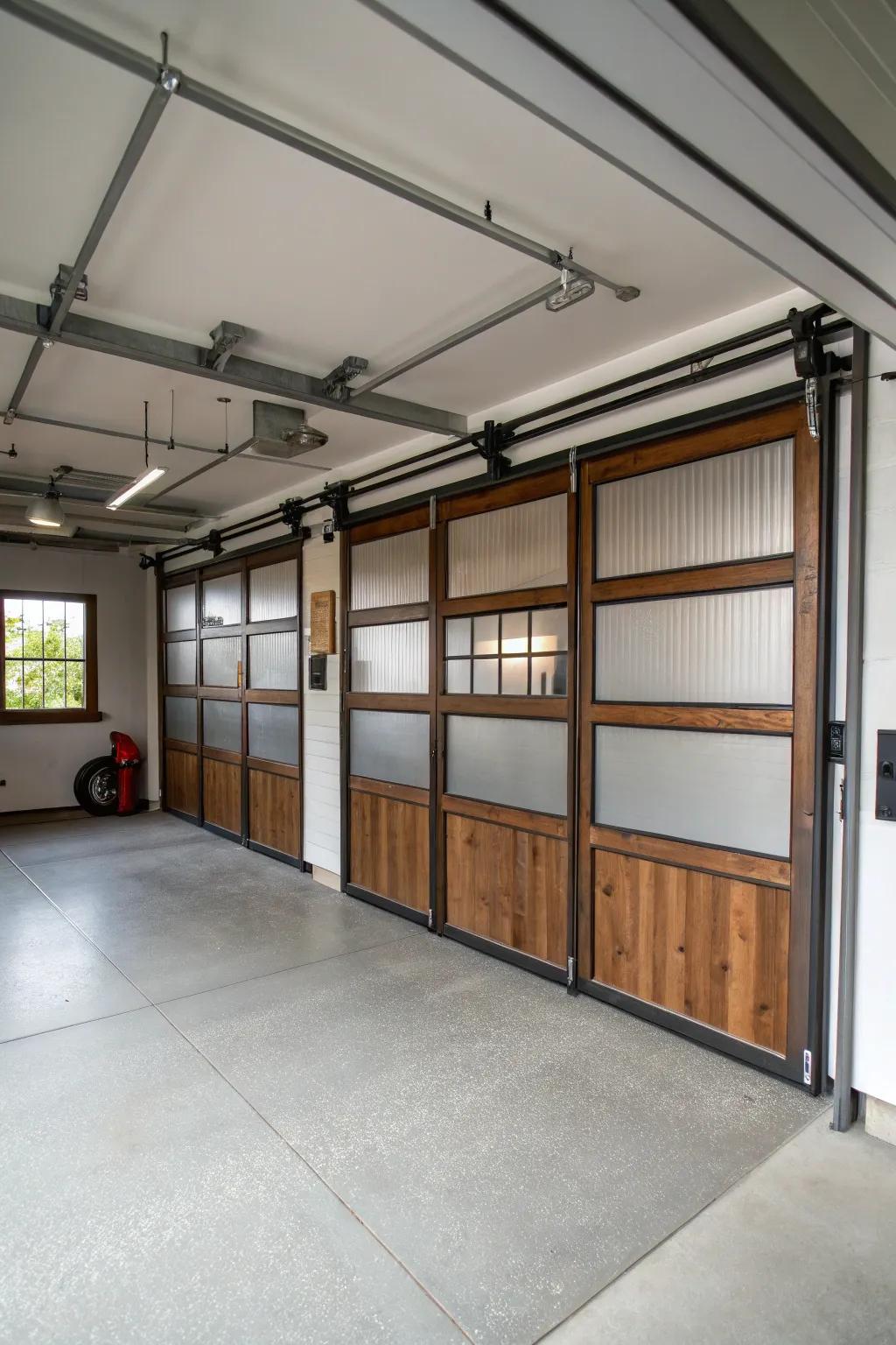 Garage door dividers blend functionality with style.