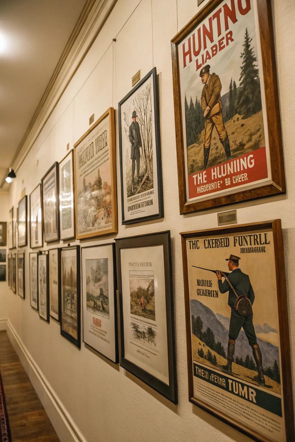 Nostalgic charm through classic hunting advertisement art.