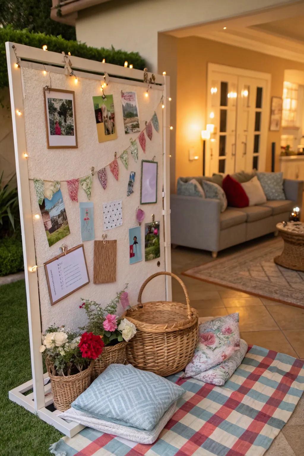 A picnic-themed bulletin board for gatherings and fun.