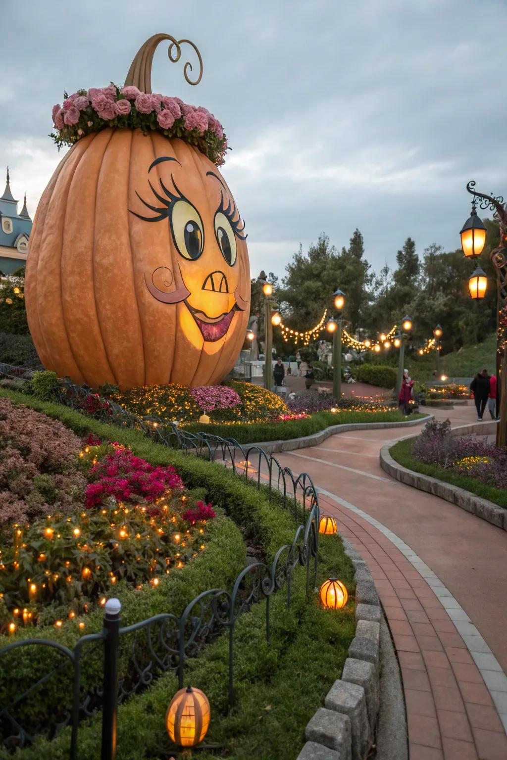 Bring a touch of fantasy to your décor with a fairy tale-inspired pumpkin face.