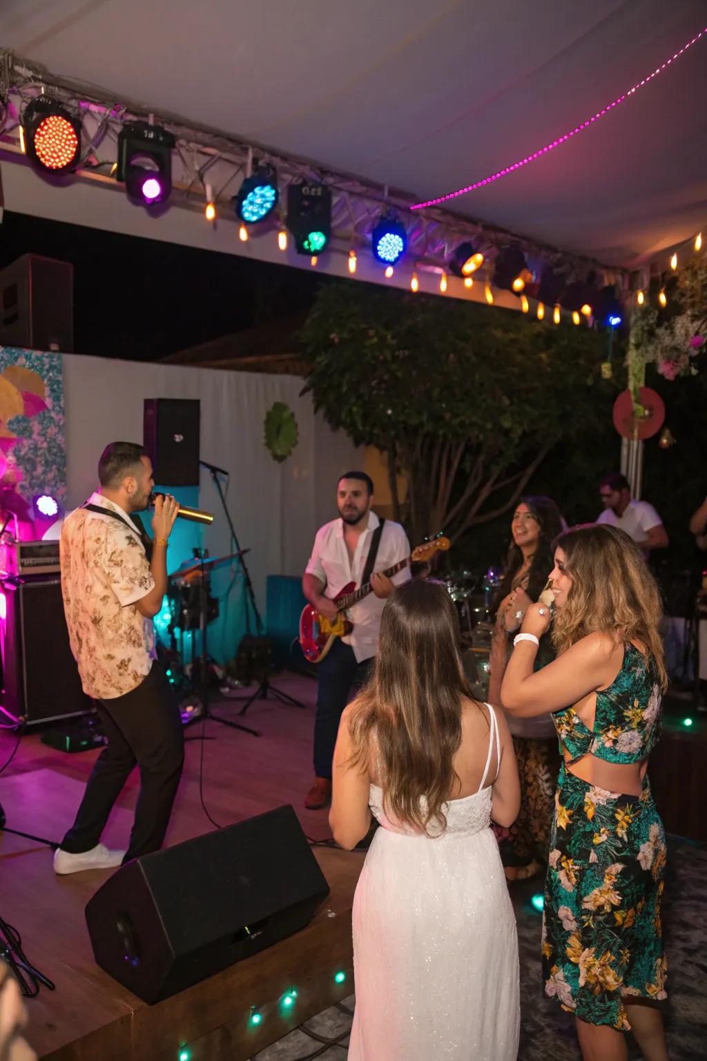 Enhance your celebration with the vibrant energy of live music.