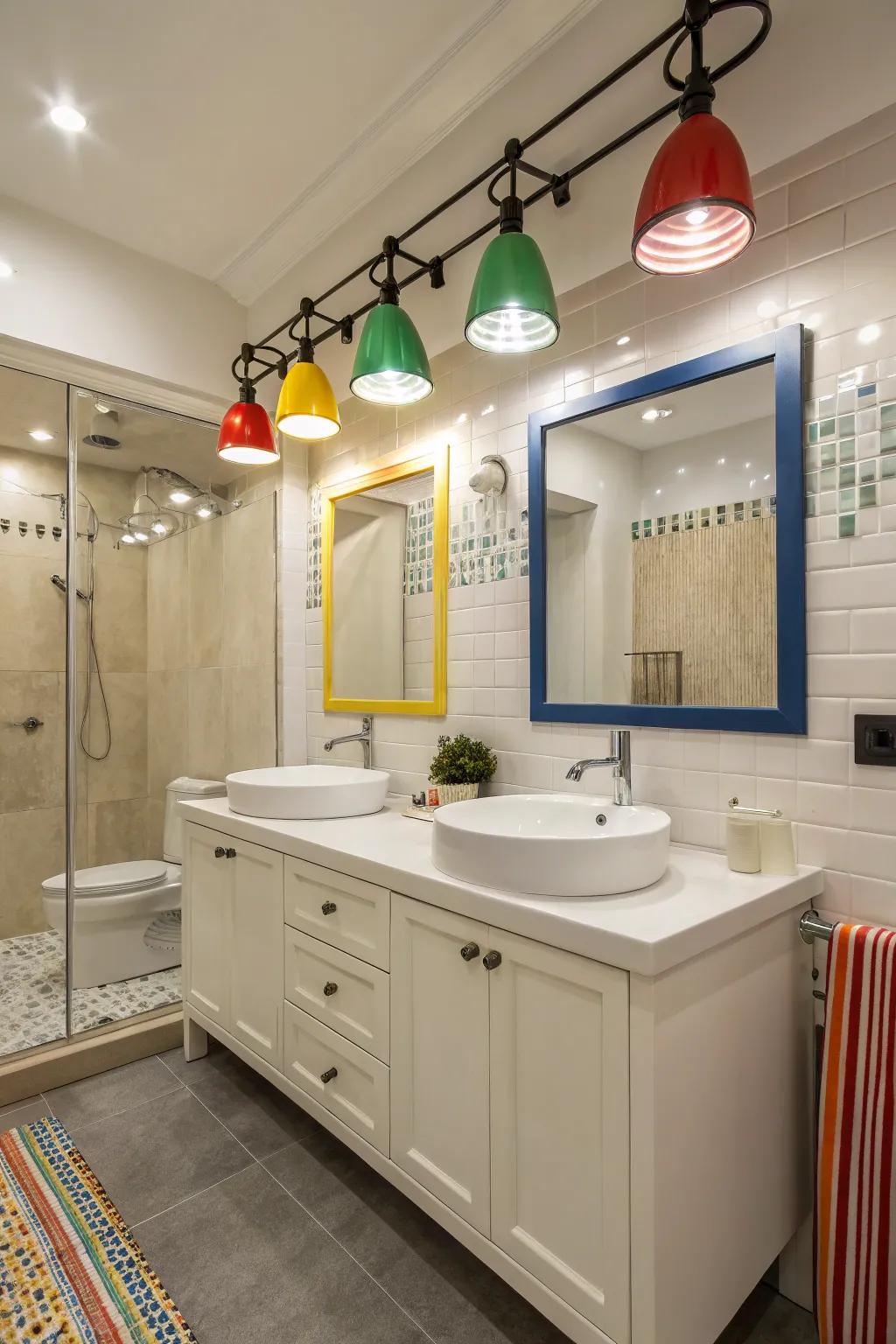 Daring colors add personality and contrast to your lighting.