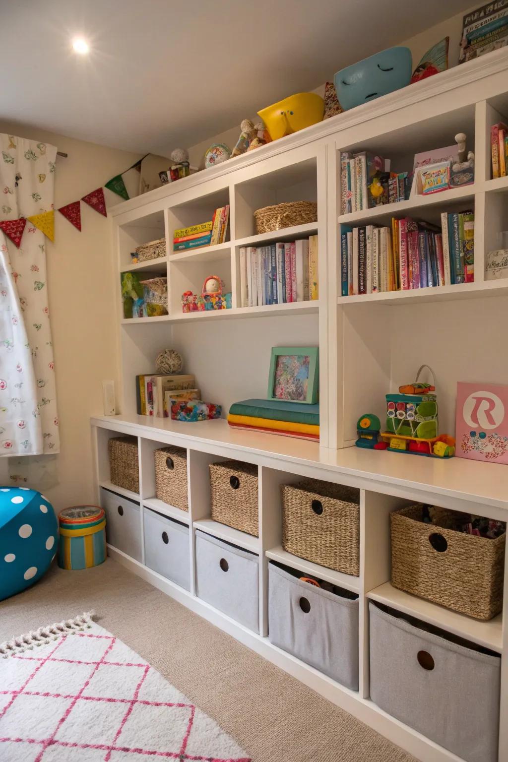 Secret storage adds mystery and usefulness to shelving.