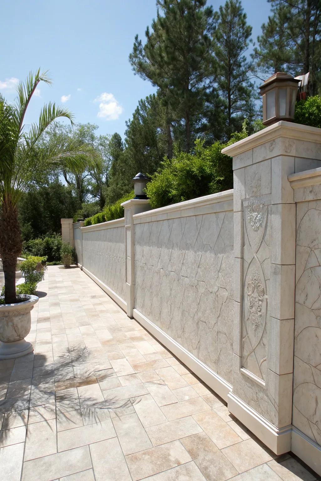Artificial finishes provide a luxurious look without breaking the bank.