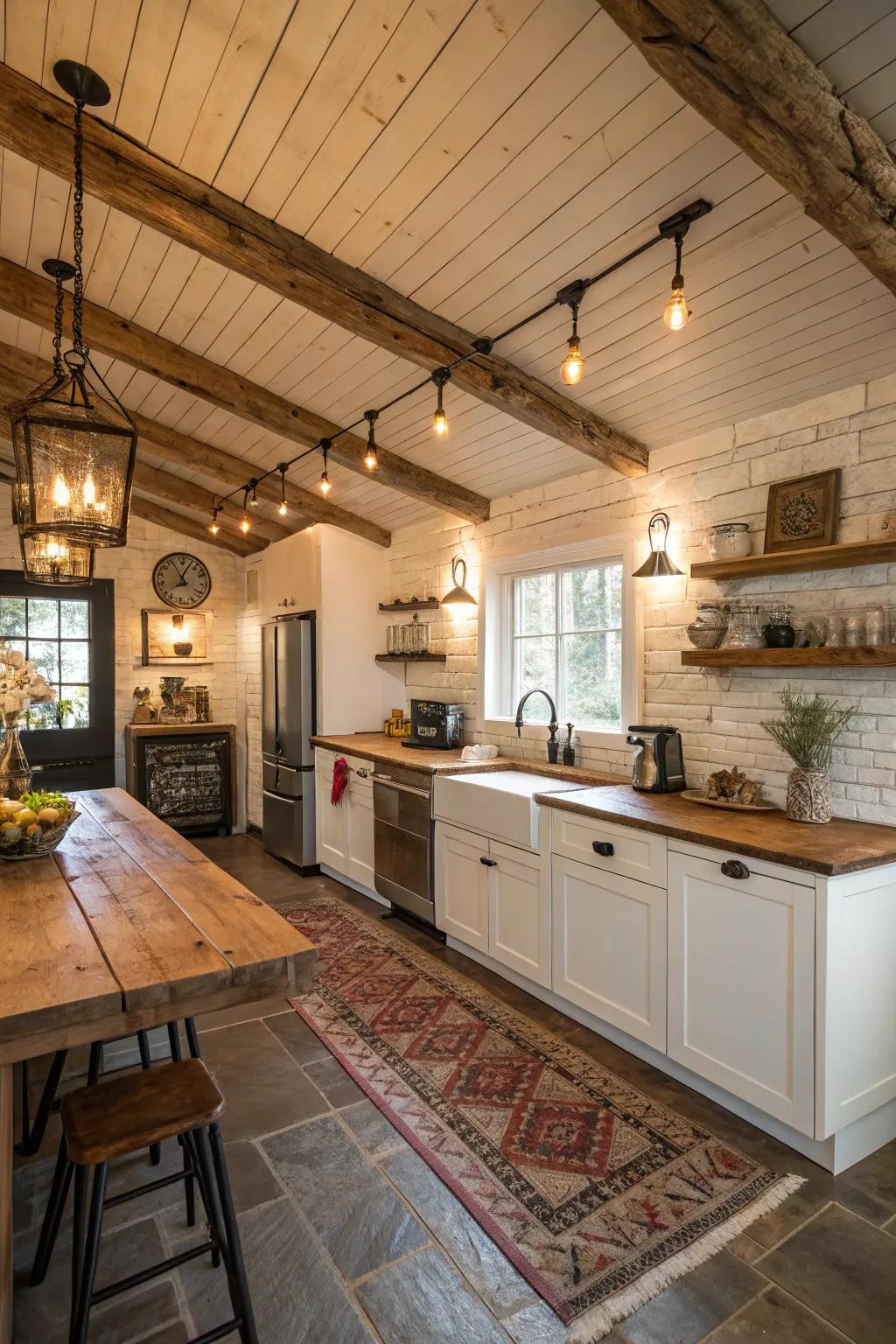 Enhance your kitchen with the rustic elegance of shiplap.