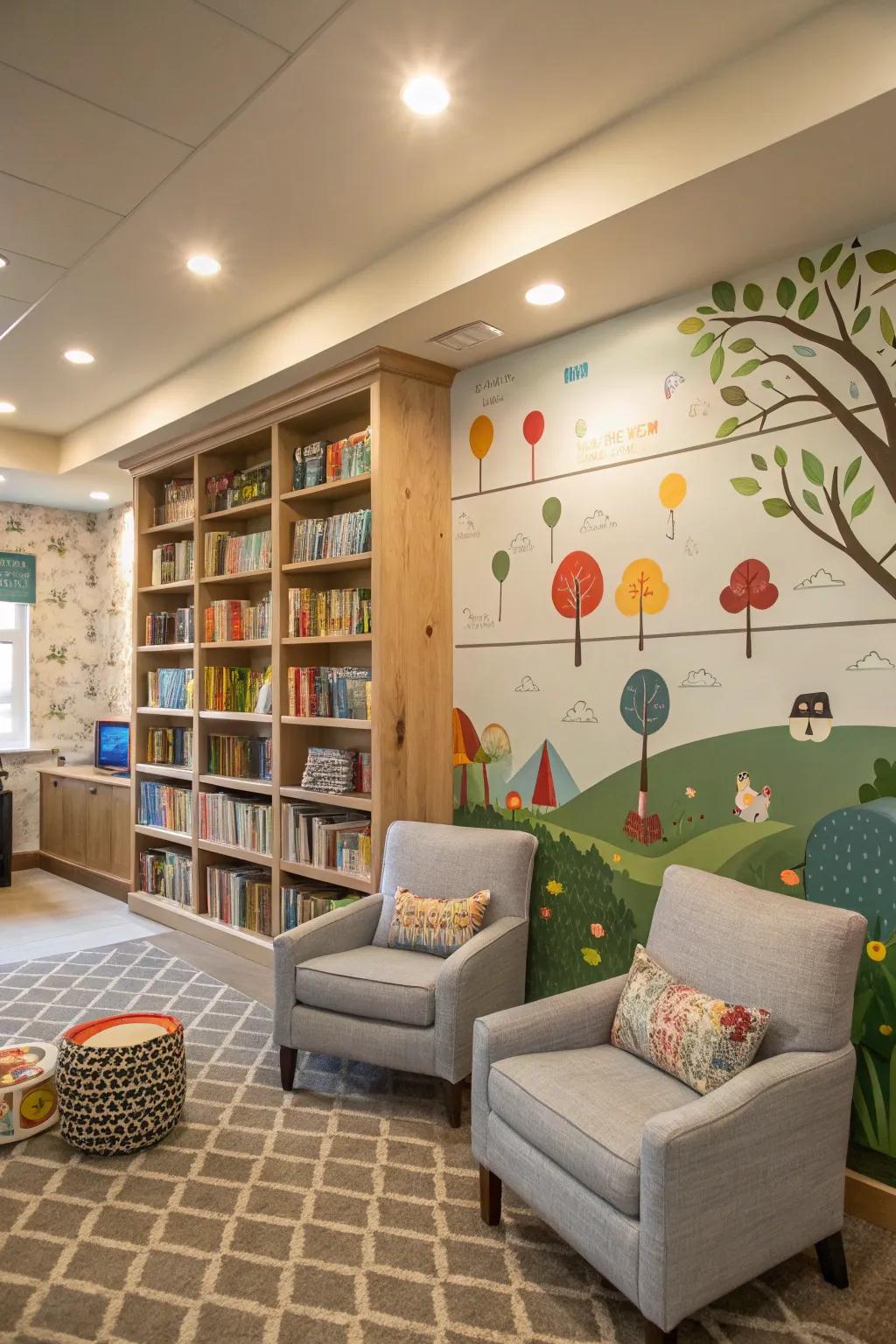 Interactive story walls can make your library a place of endless creativity.