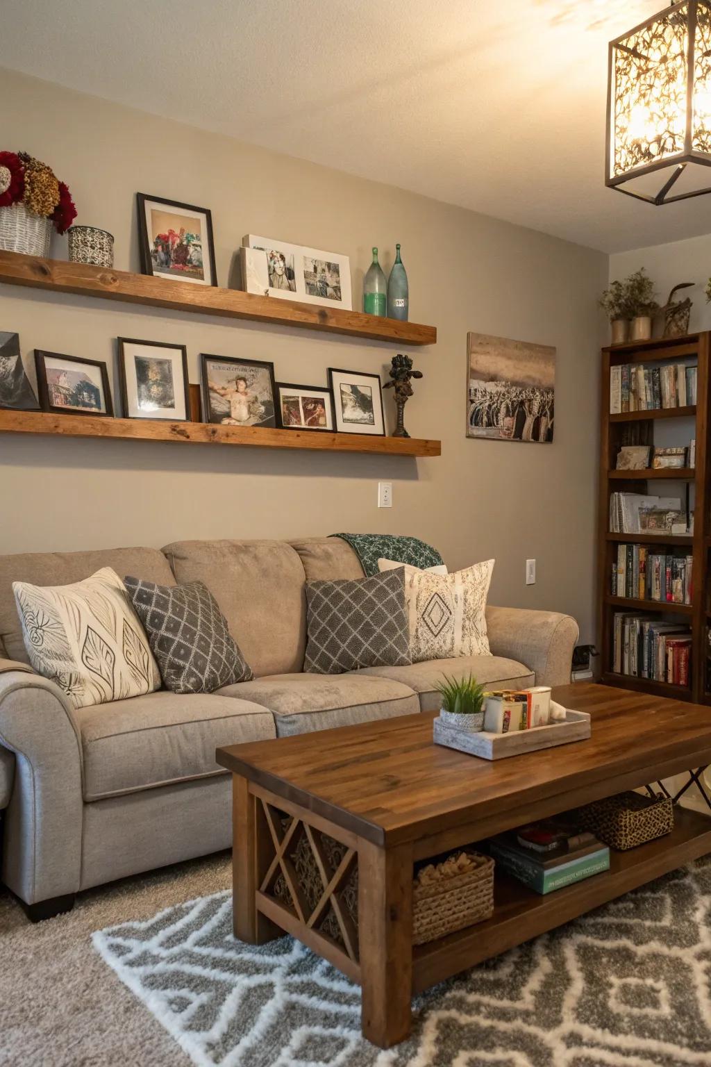 Individual touches make the area distinctly warm and inviting.