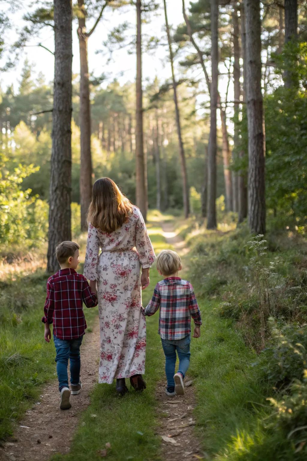 Organic textures add depth and warmth to family photographs.