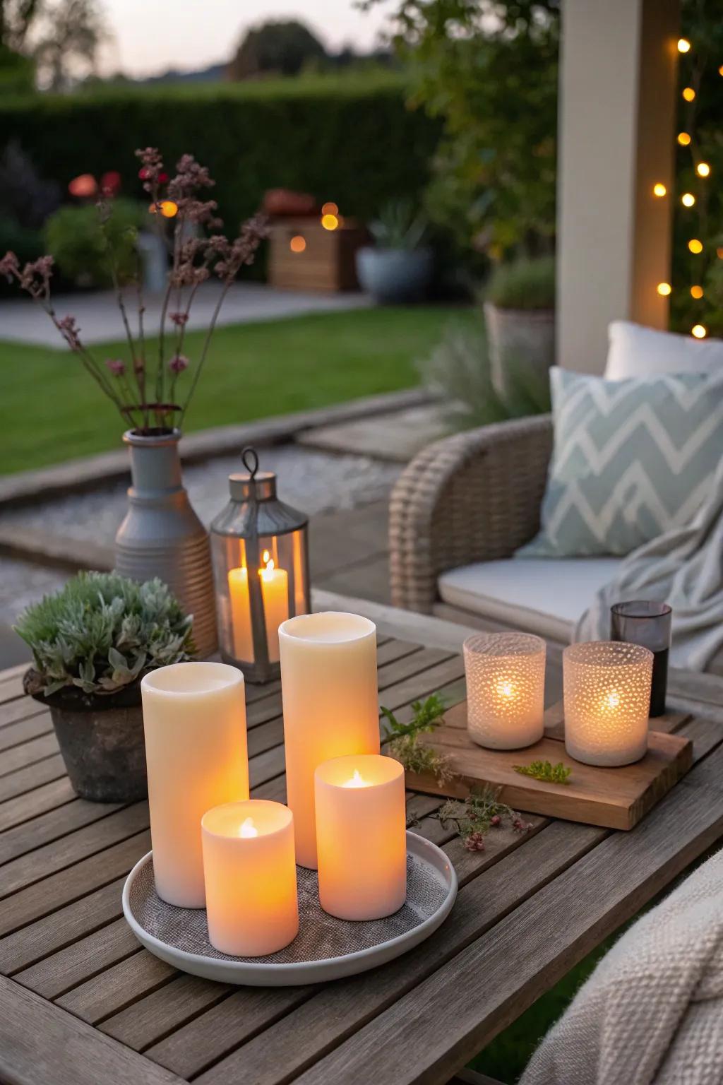 Create a safe yet romantic glow with LED candles.