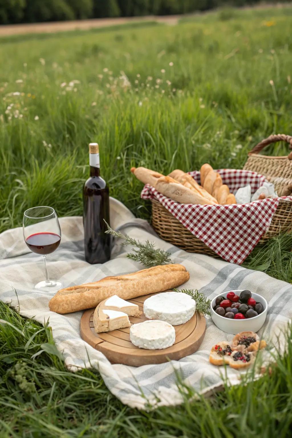 Indulge in a taste of France with a classic picnic.