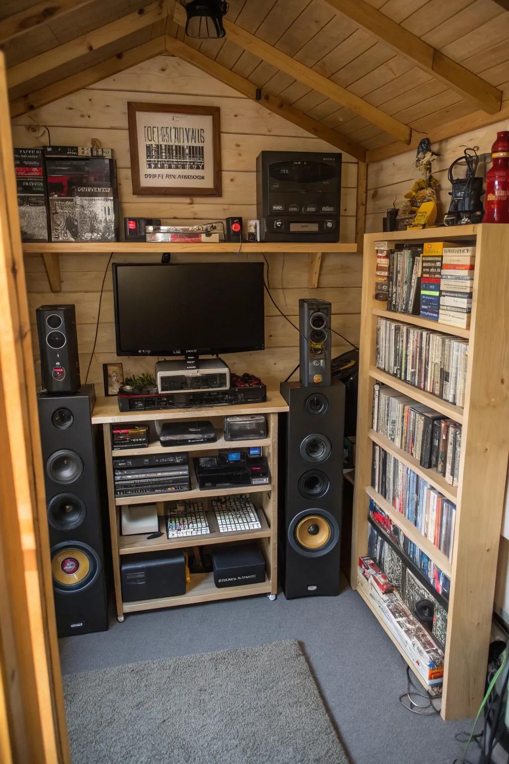 A personal sound system enriches the audio experience, creating an immersive atmosphere.