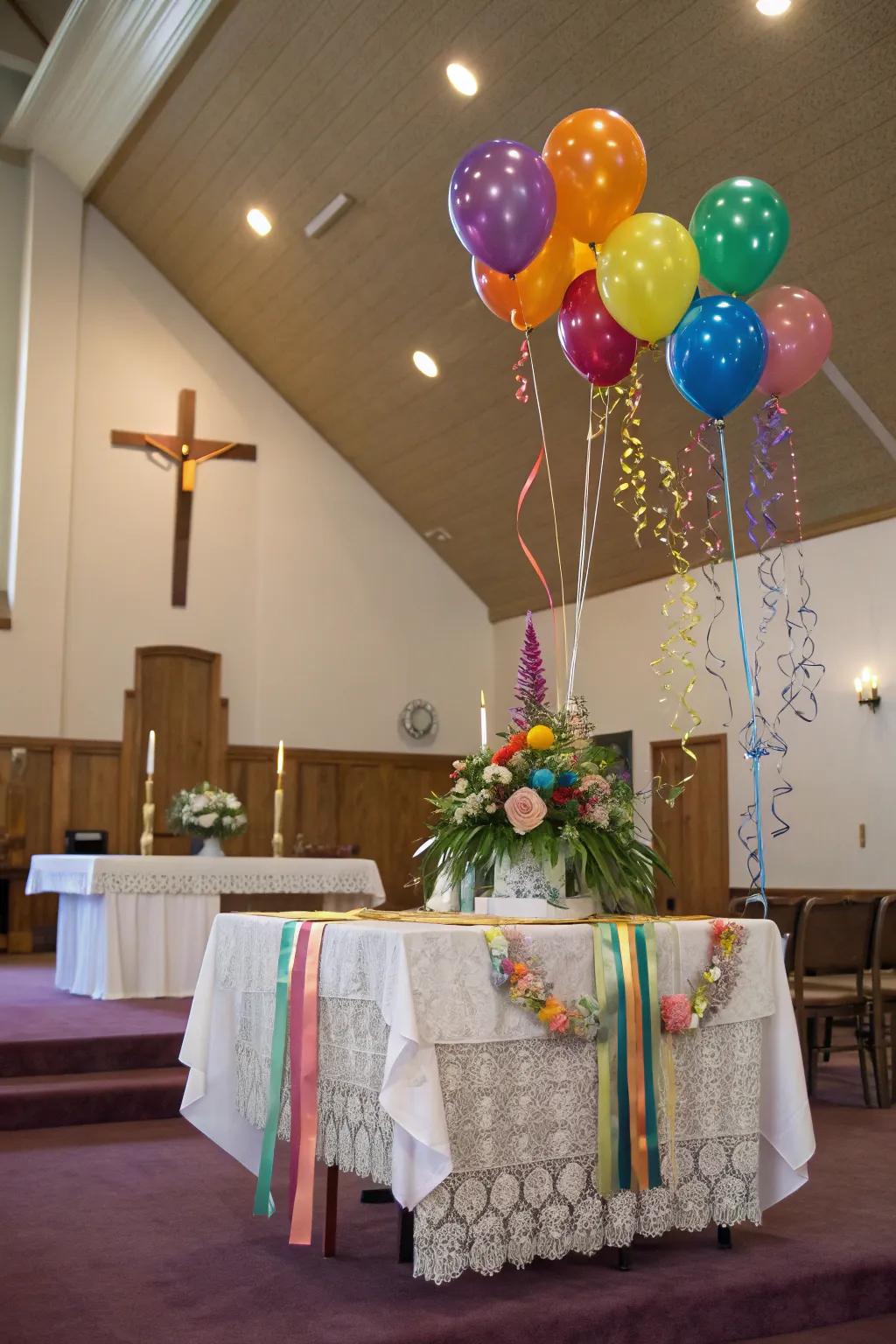 Celebratory focal points exude delight and celebration, uplifting the essence of any gathering.