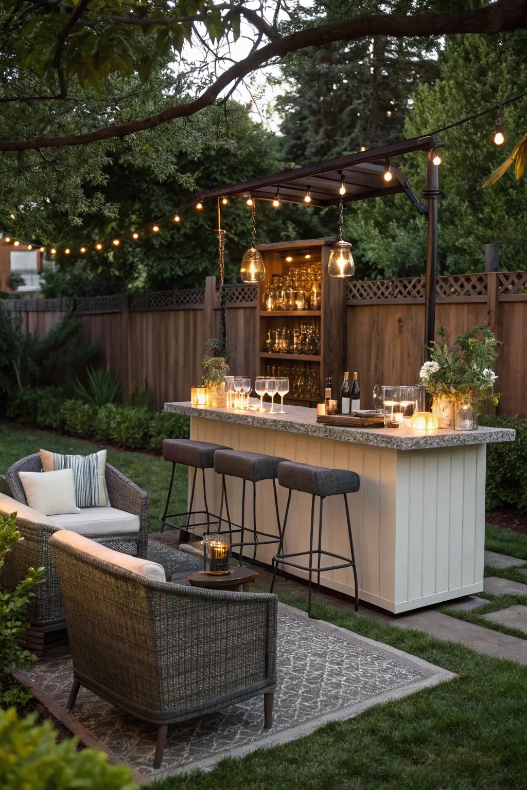 An outdoor oasis for open-air entertaining.