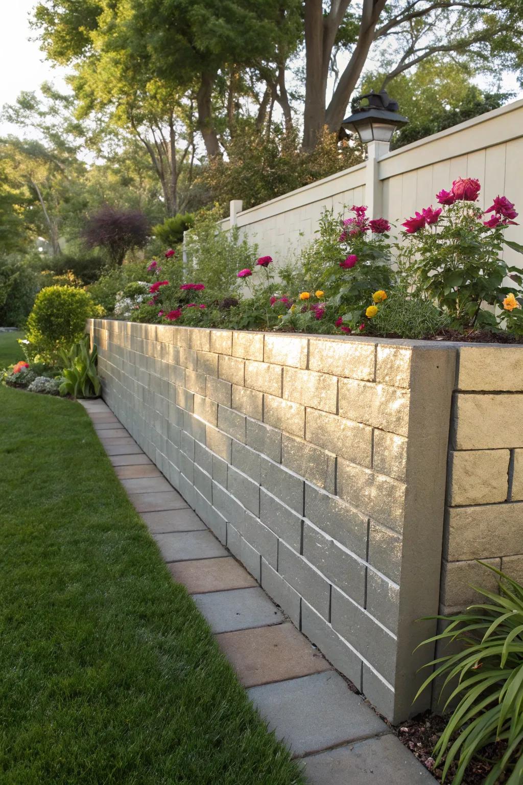 Metallic colors add a touch of sparkle and glam to structures.