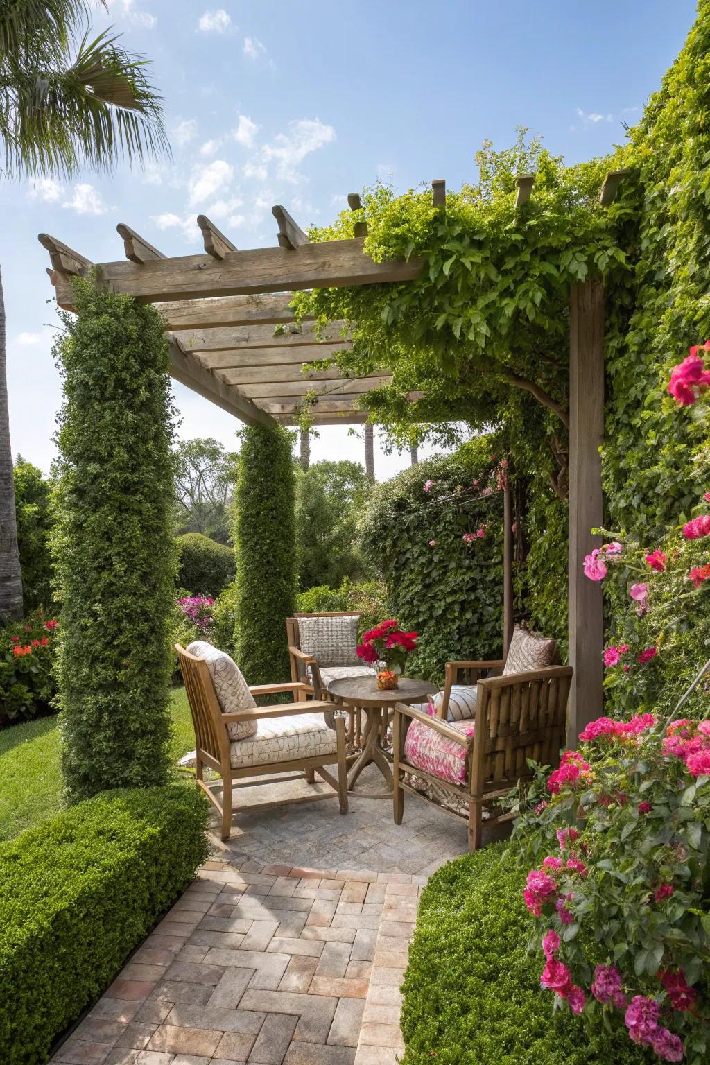 Private spaces add seclusion and charm to your outdoor area.