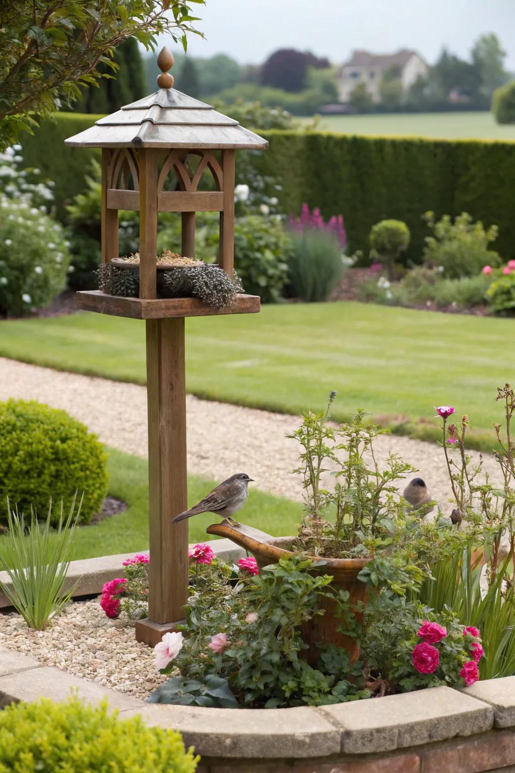 Wind and water principles usher in unison and equilibrium to your bird-welcoming garden.