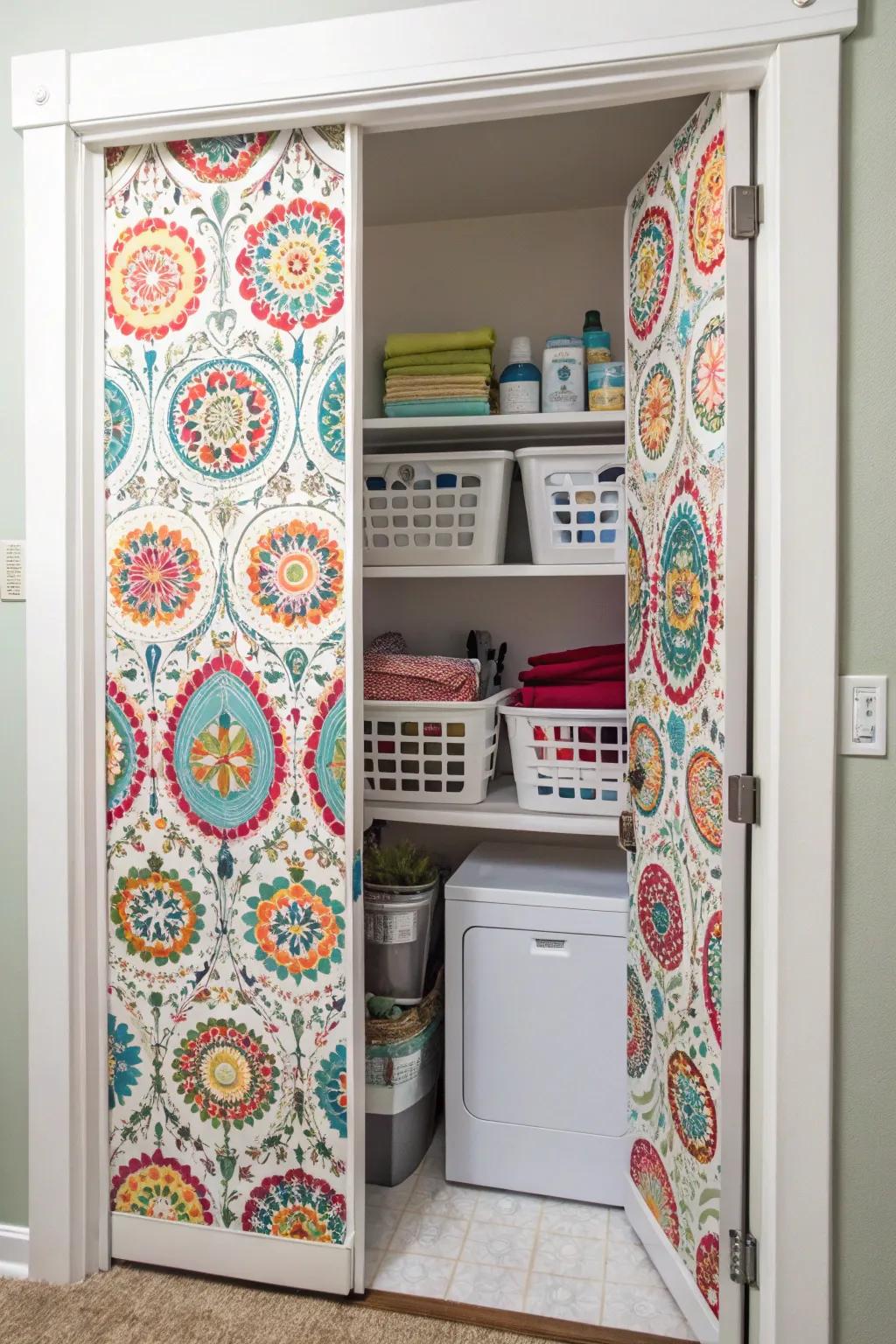 Wallpaper doors offer a quick and vibrant design update.