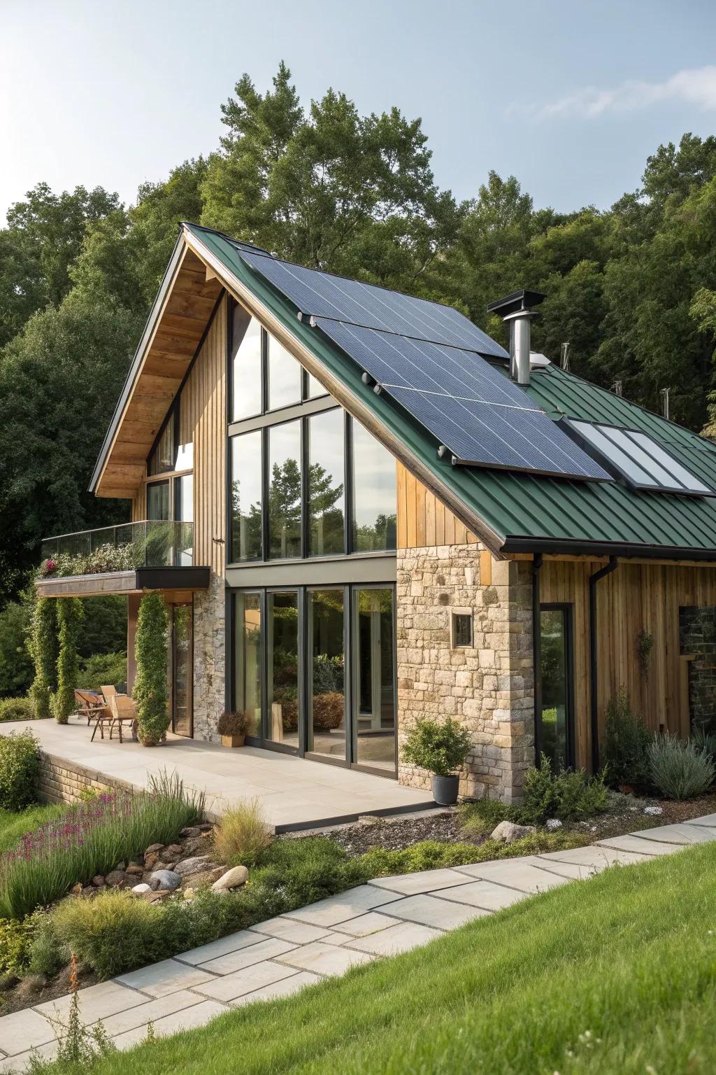 Earth-friendly meets style in this modern eco-friendly home.