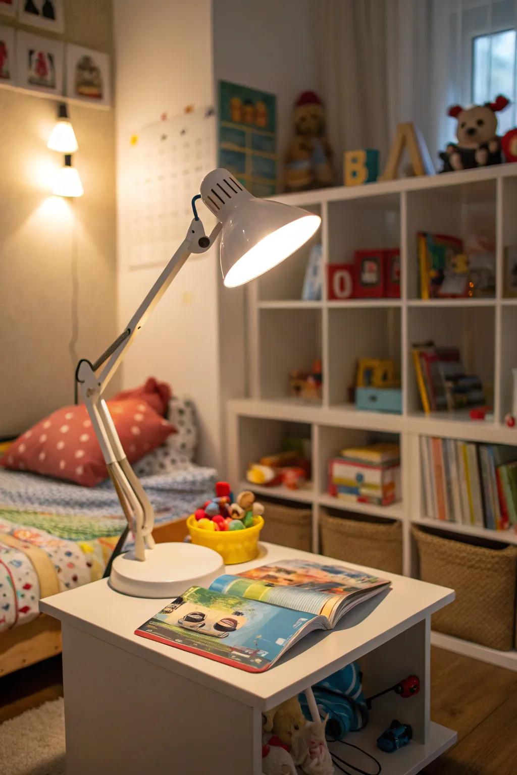 Adjustable lighting empowers children to control their environment.