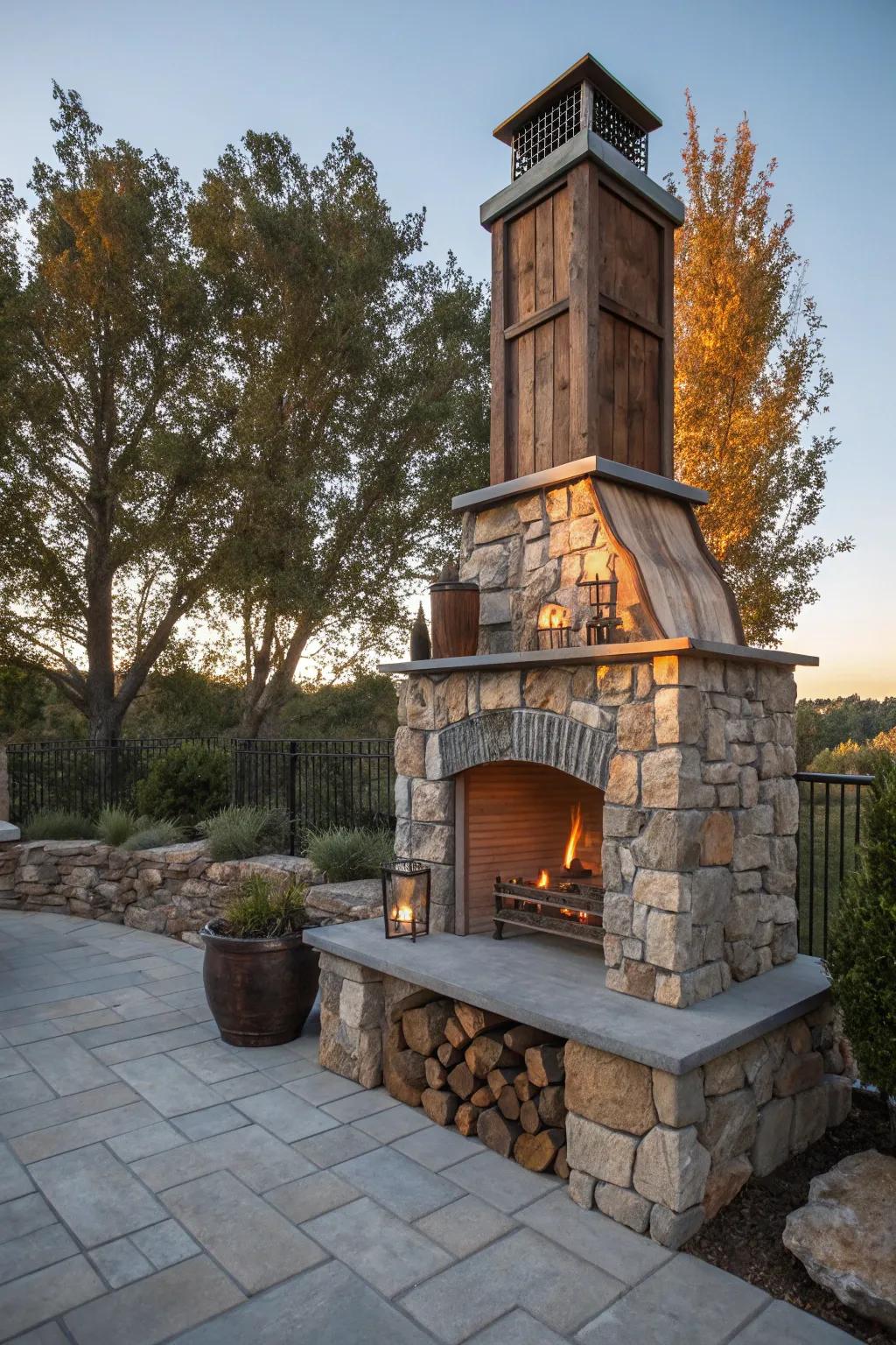 With an eclectic mix of materials in your fireplace design, you can embrace a distinctive style.