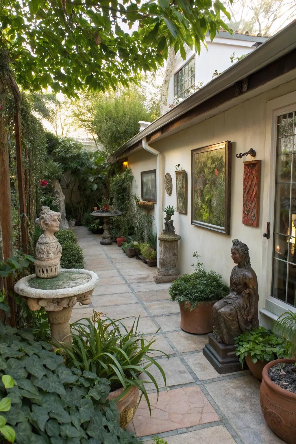 Outdoor art transforms your patio into a gallery.