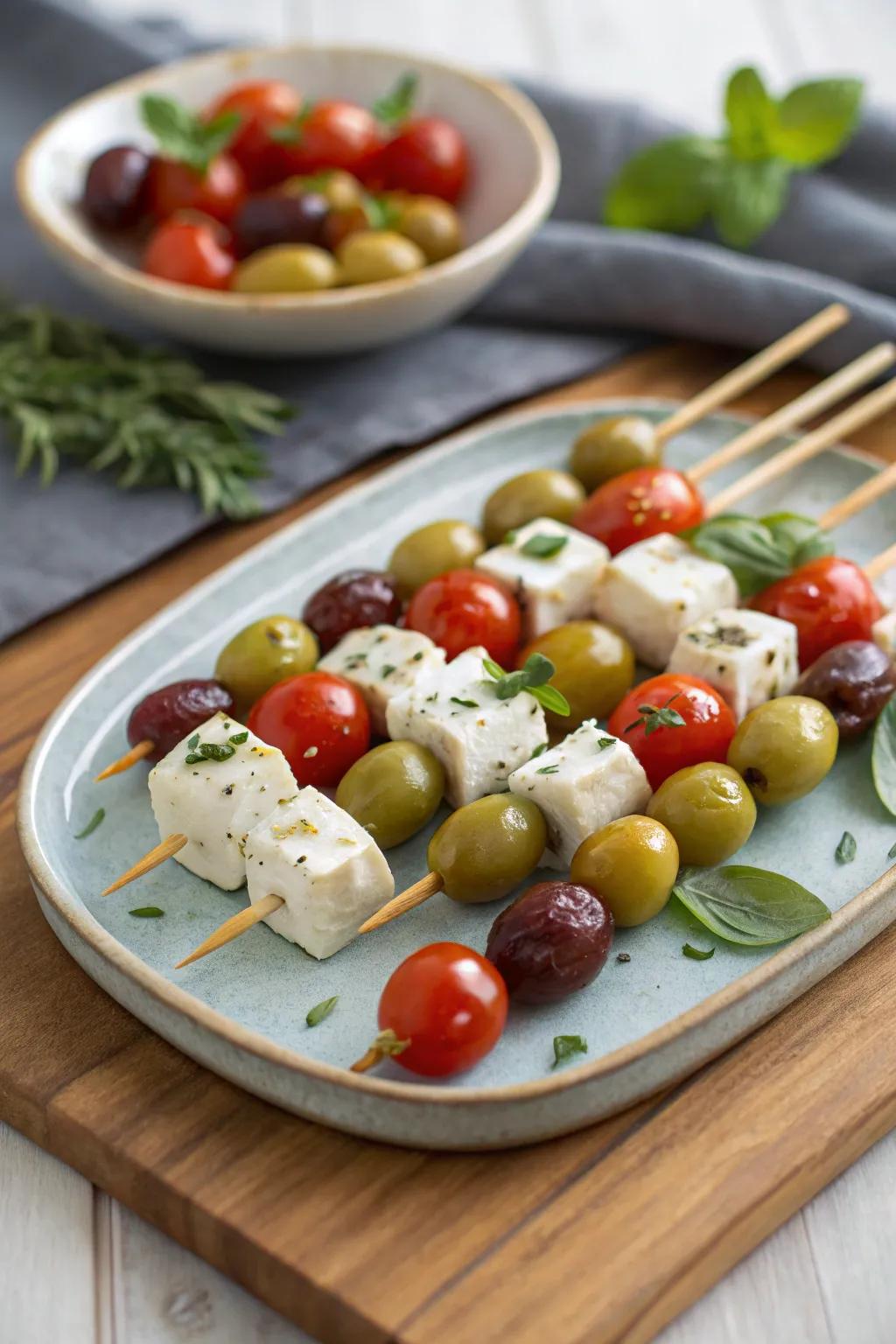 Quick skewers are festive.