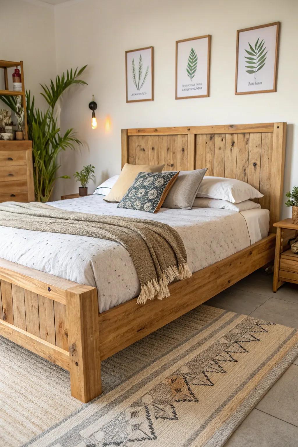 A sustainable bed frame supports a healthier planet.