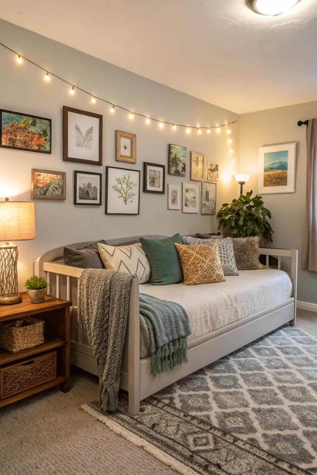 Daybeds provide versatile seating and sleeping alternatives.