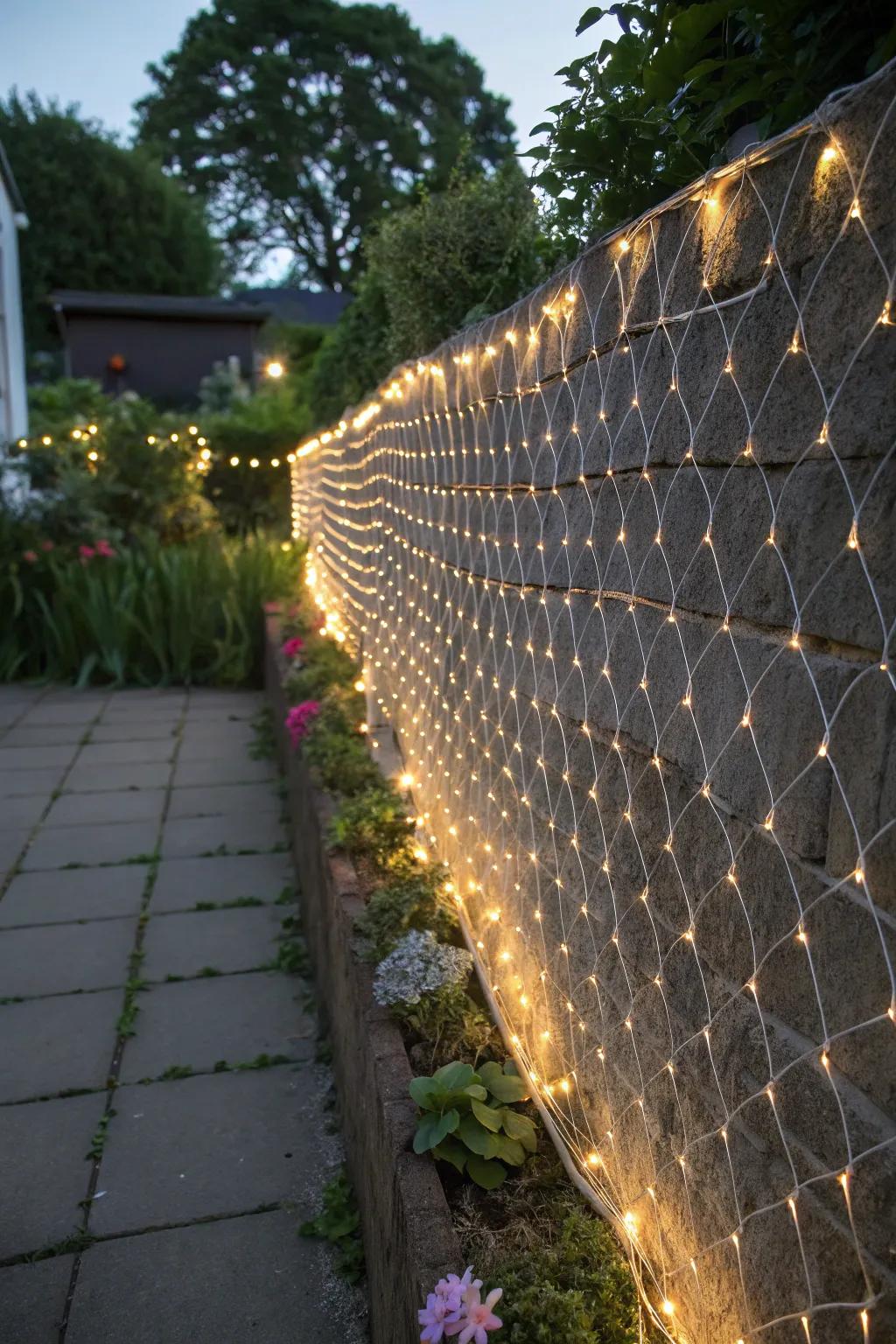 Blanket large areas with enchanting net lighting.