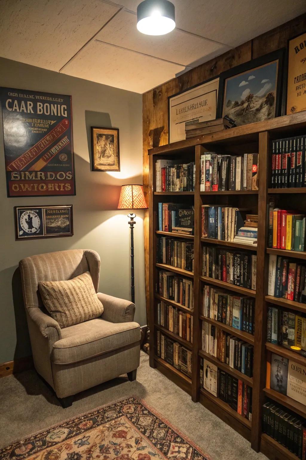 A personal library creates an escape, adding character.