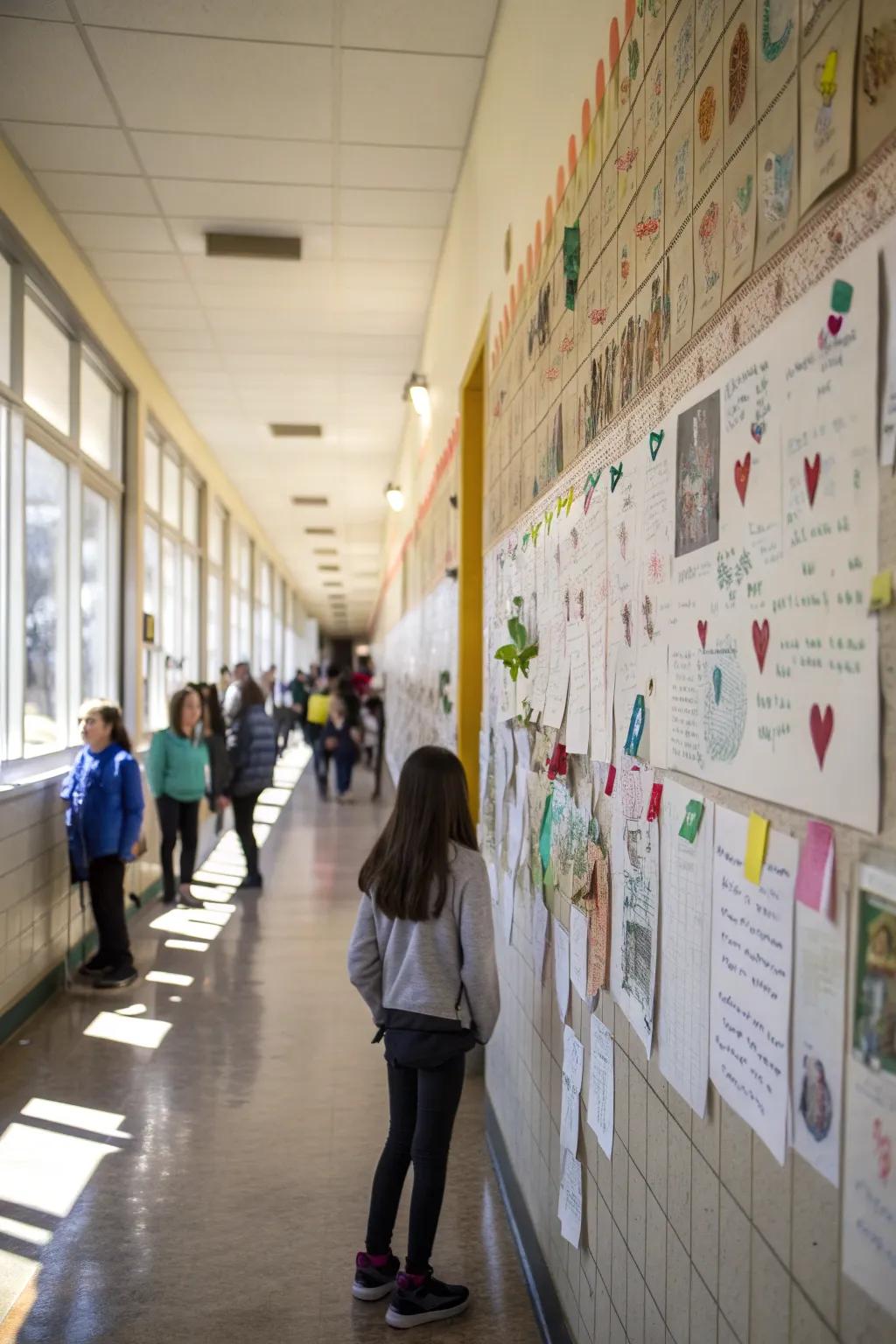 A Wall of Kindness that encourages positive interactions and community spirit.