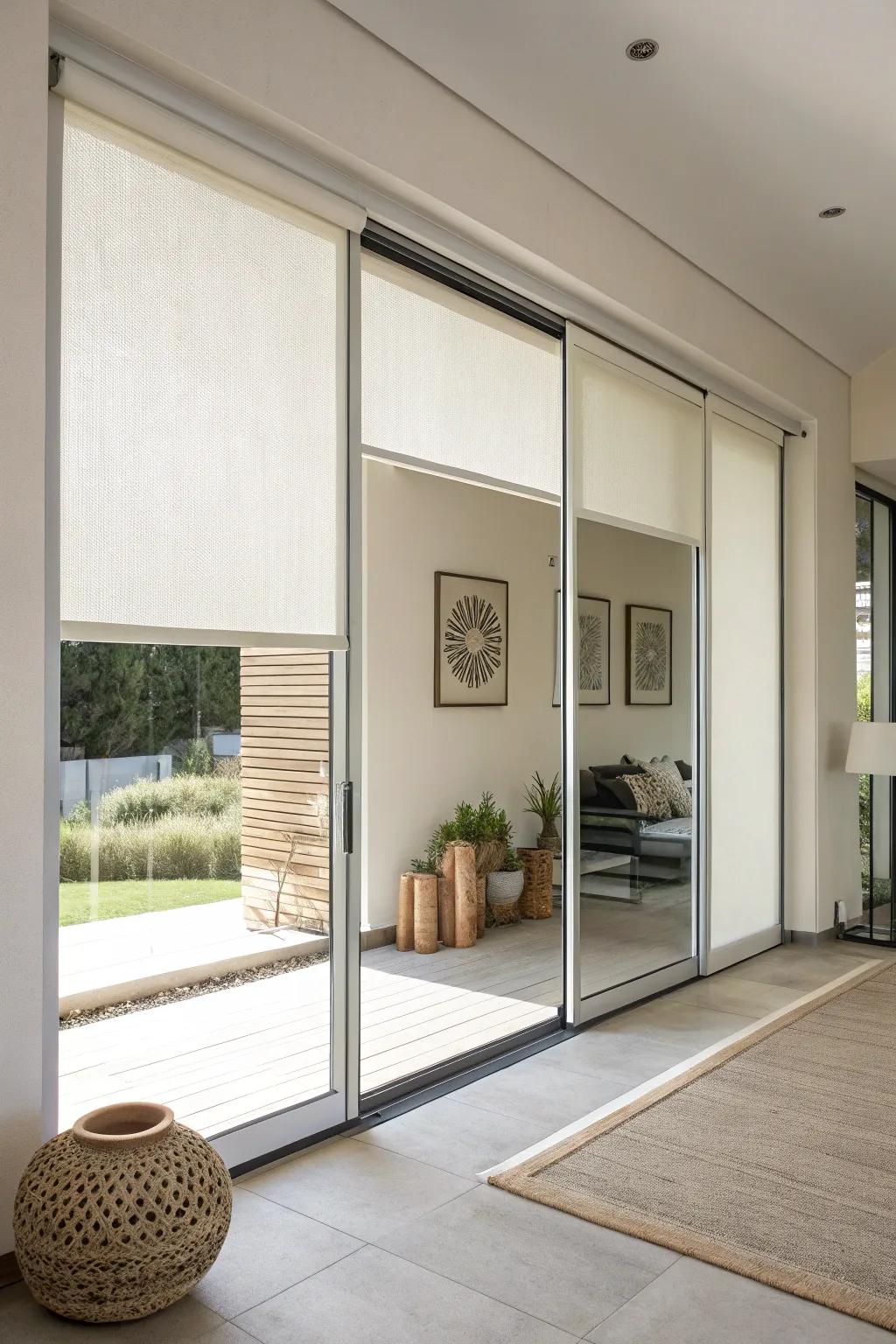 Cordless roller shades providing convenience and a streamlined look