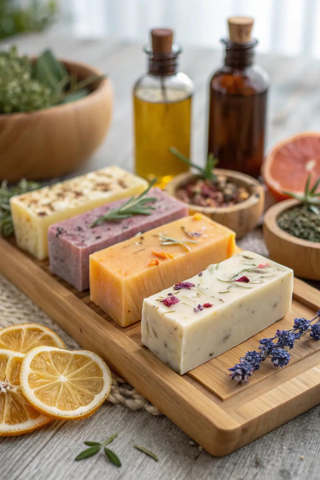 Treat yourself to the luxury of hand-made soap bars