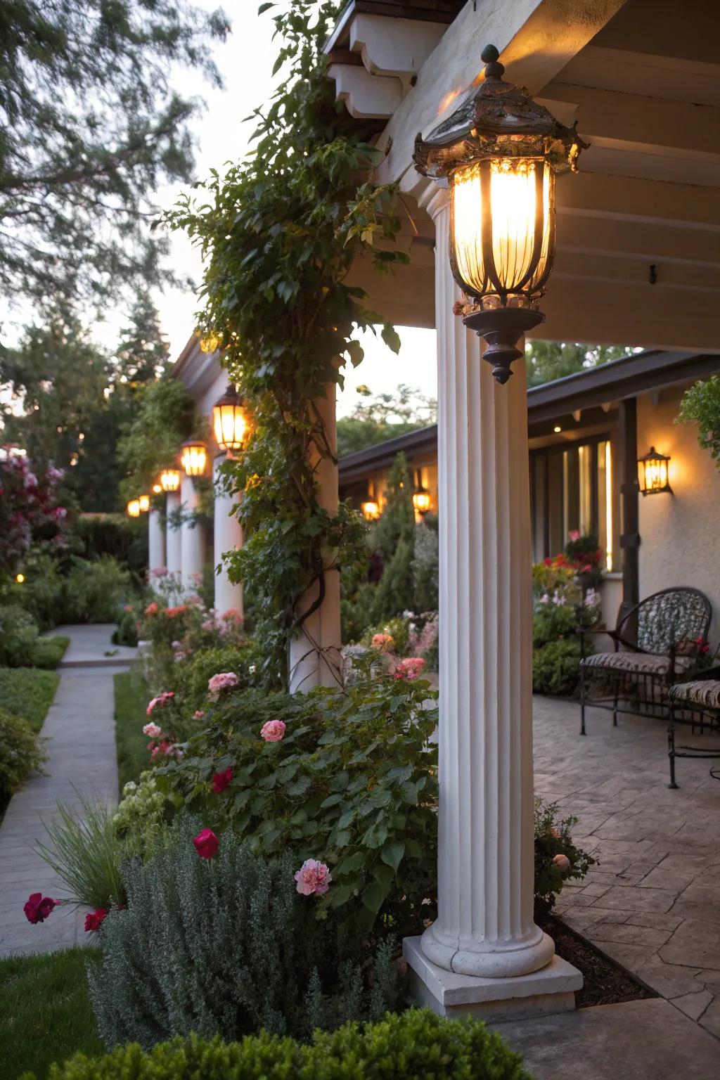 Imbue charm with vintage column lighting.