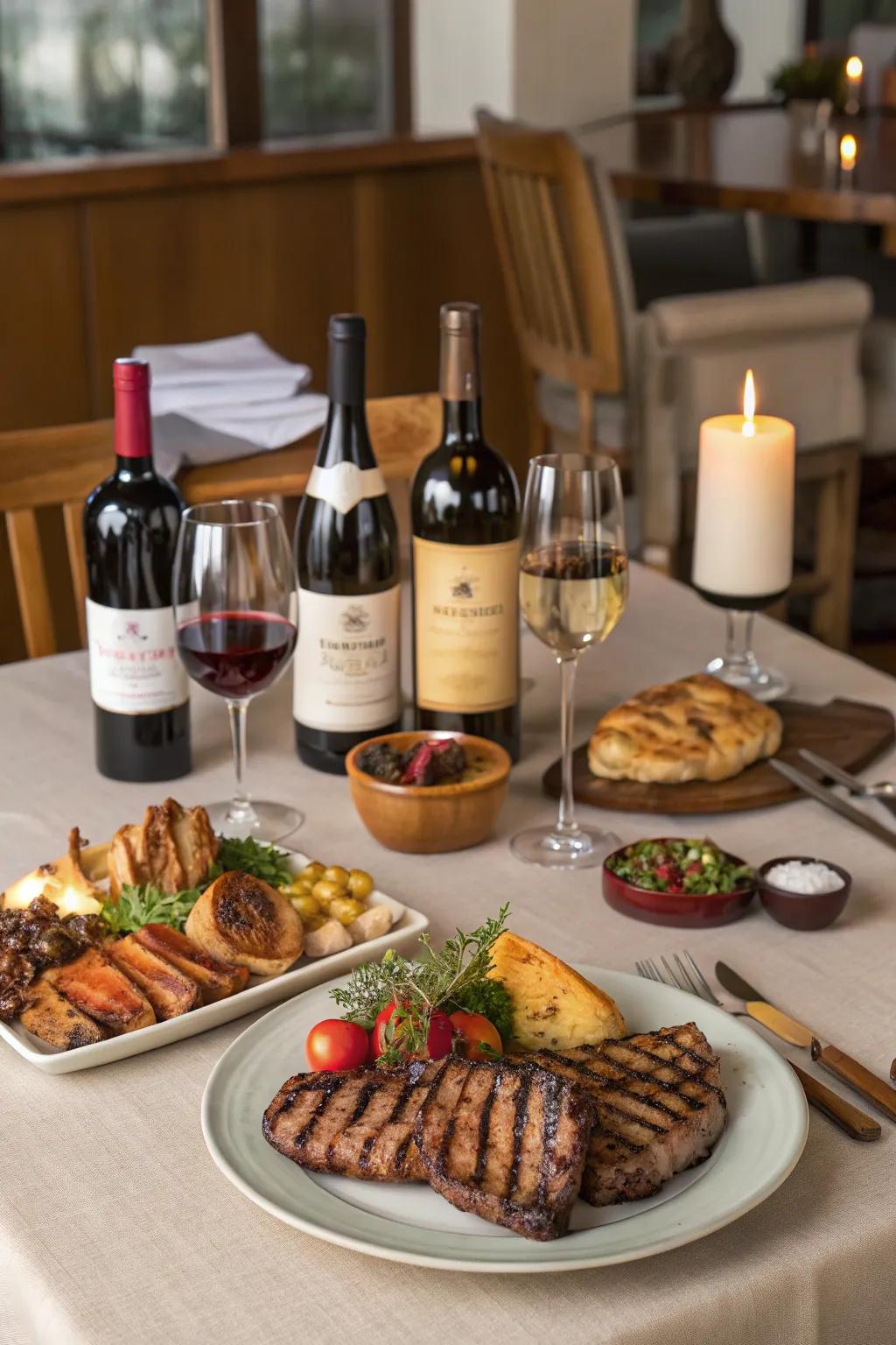 BBQ and wine pairing adds a touch of elegance to indoor grilling.