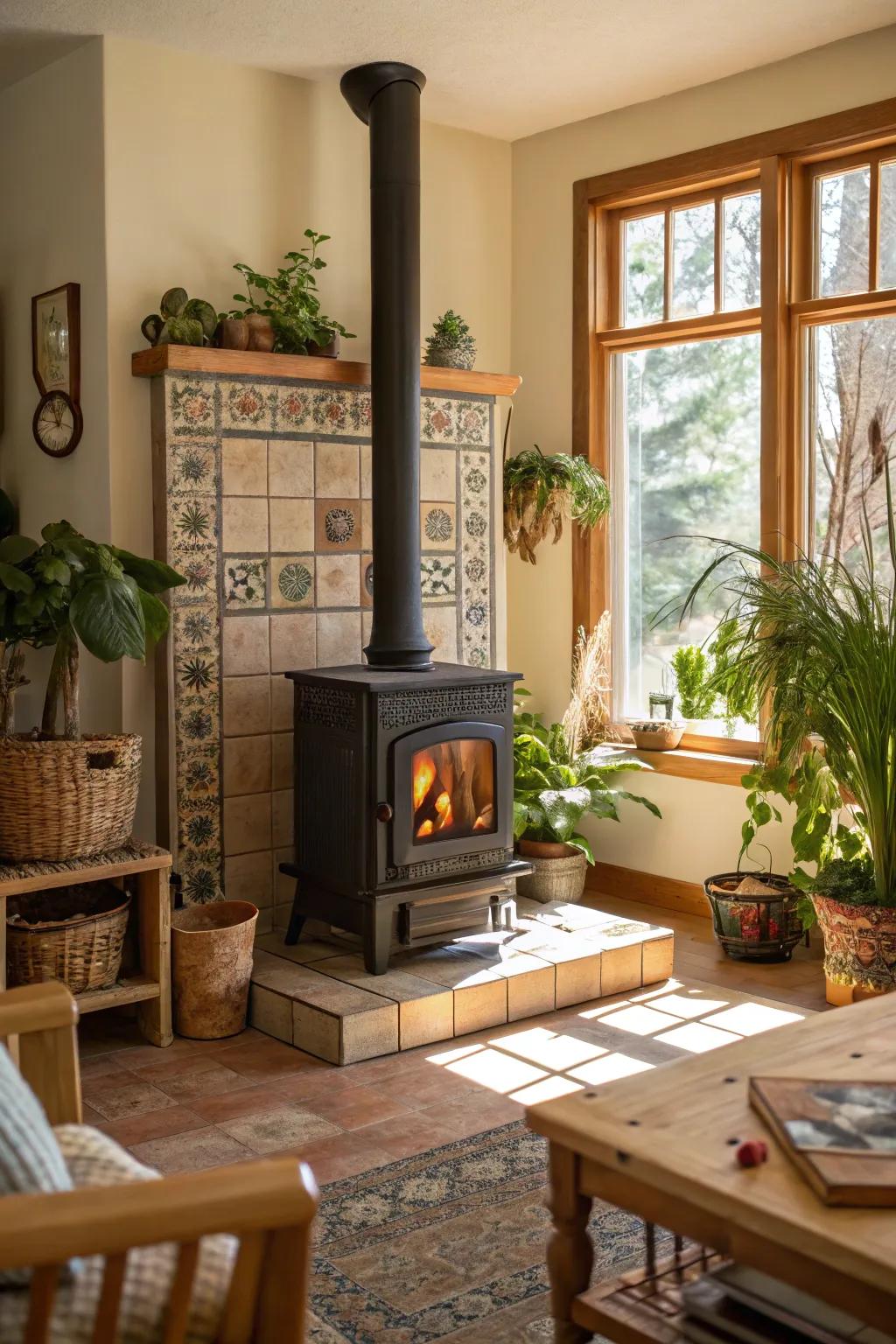 Original elements bring harmony and balance to your wood heater surround.