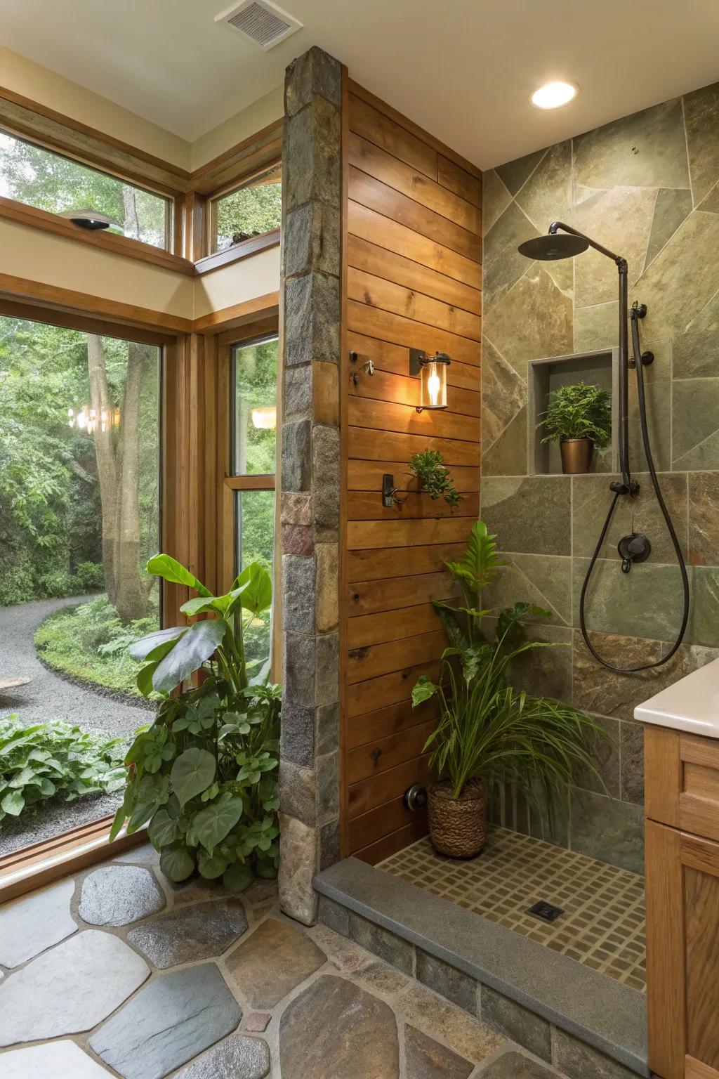 Reconnect with the natural world through your shower design.