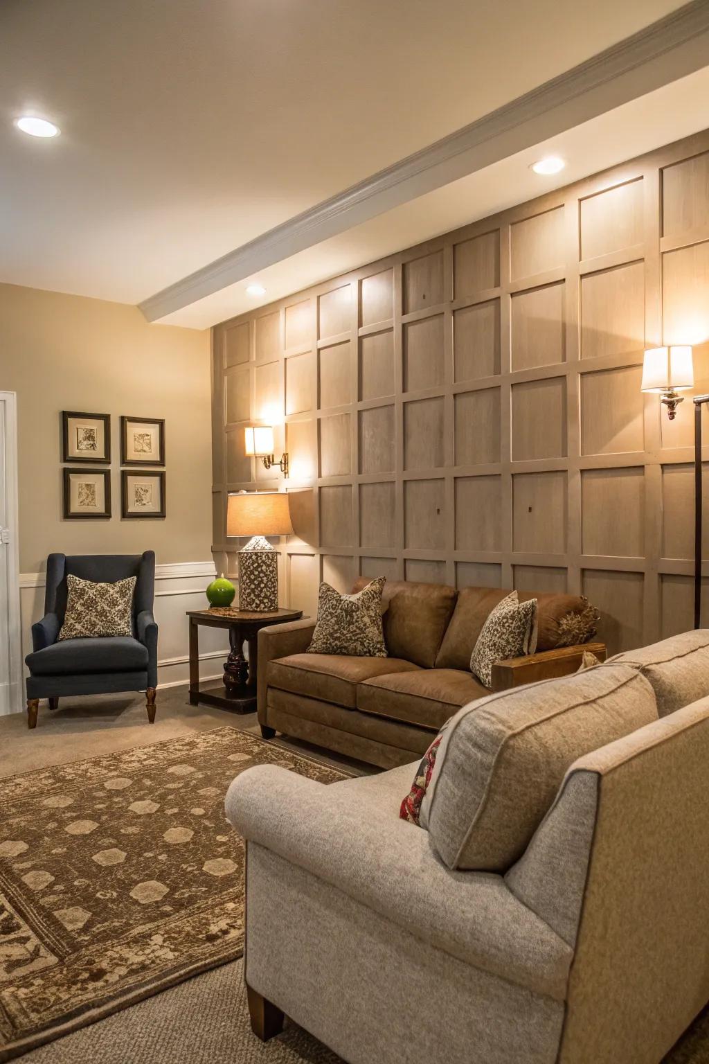 With Board and Batten, the walls supply an architectural elegance.