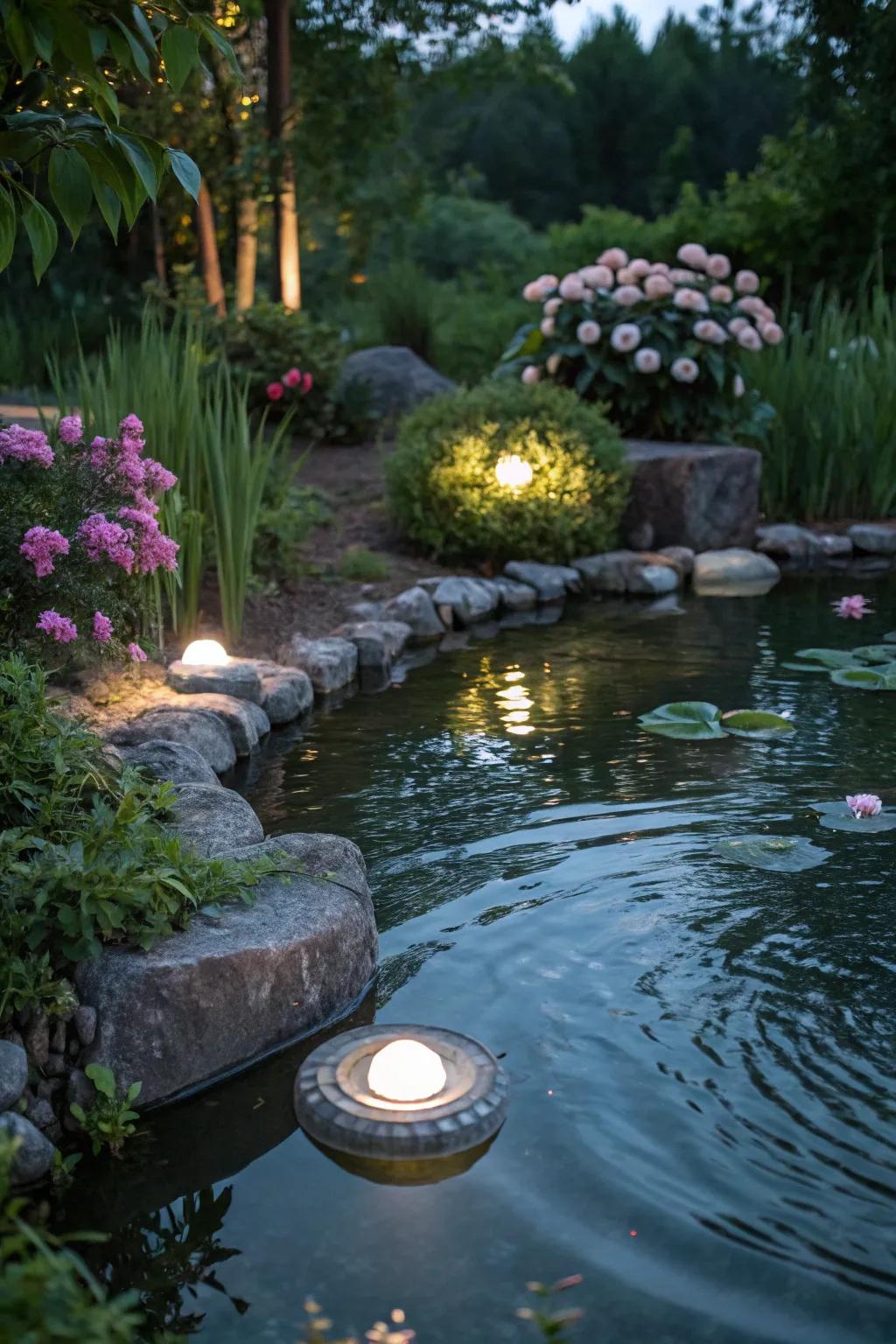 Enhance your water features with serene lighting.