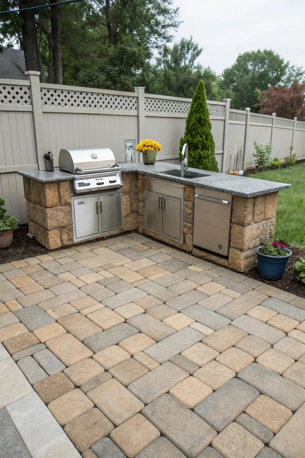 A small patio transformed into a culinary haven.