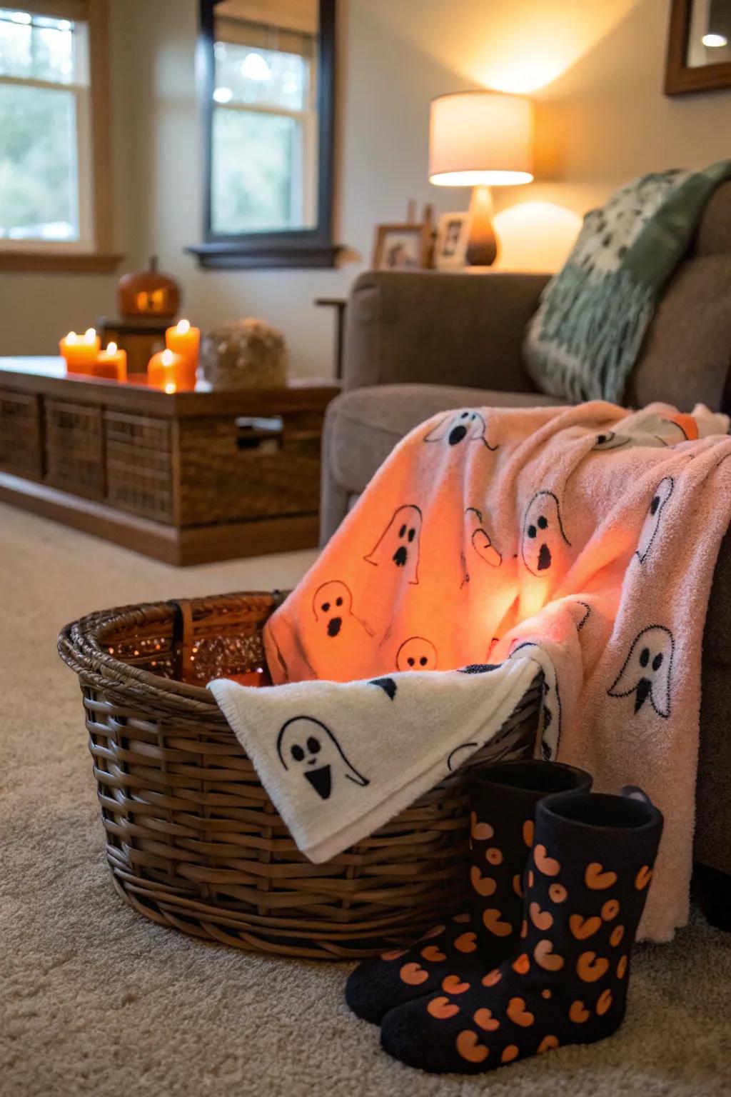 Wrap yourself in the season with these comforting additions to your boo basket.